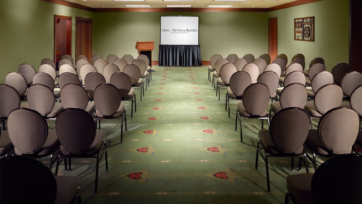 Meeting room chairs setup